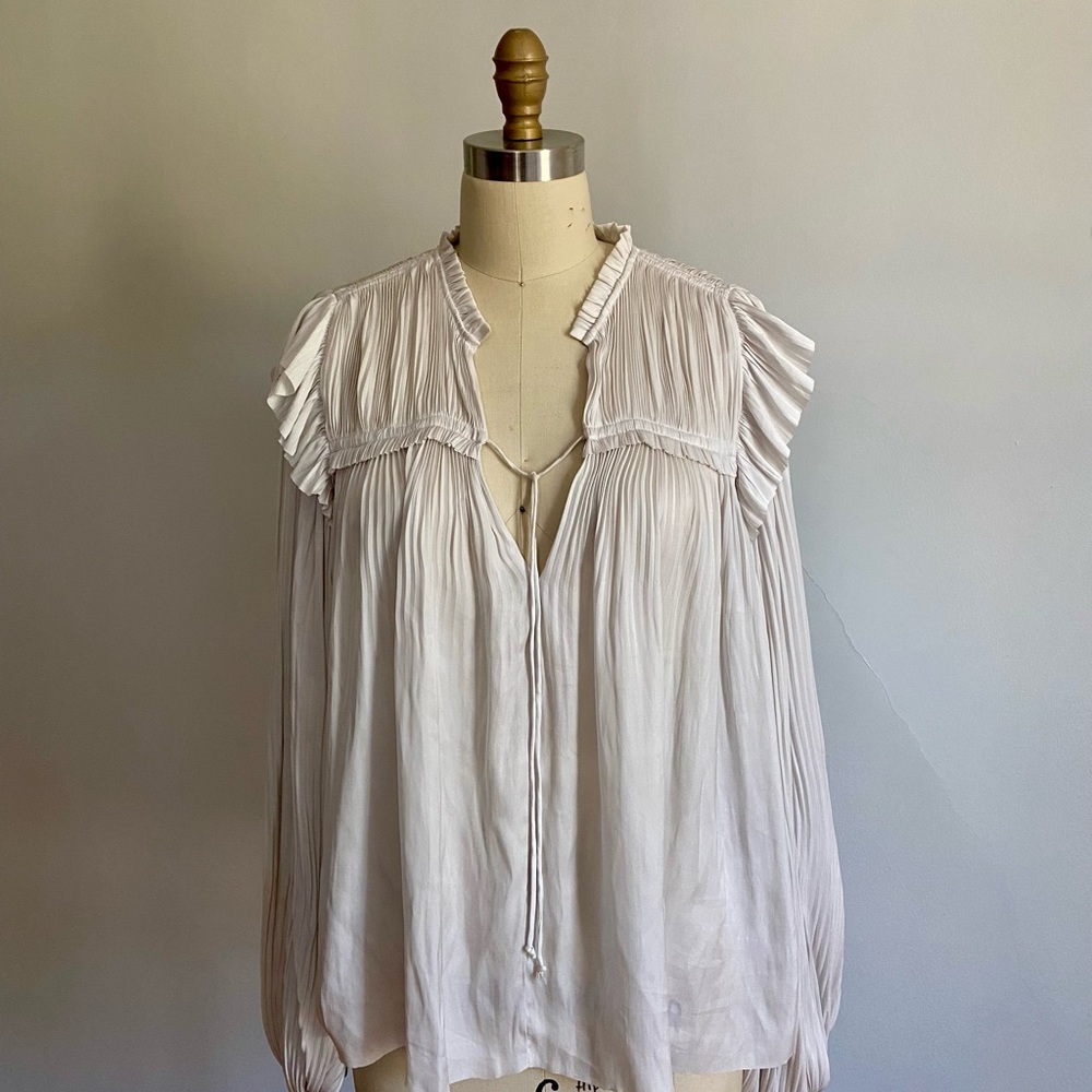 Ulla Johnson | Soft White Emilda Ruffled Blouse | Sz 10